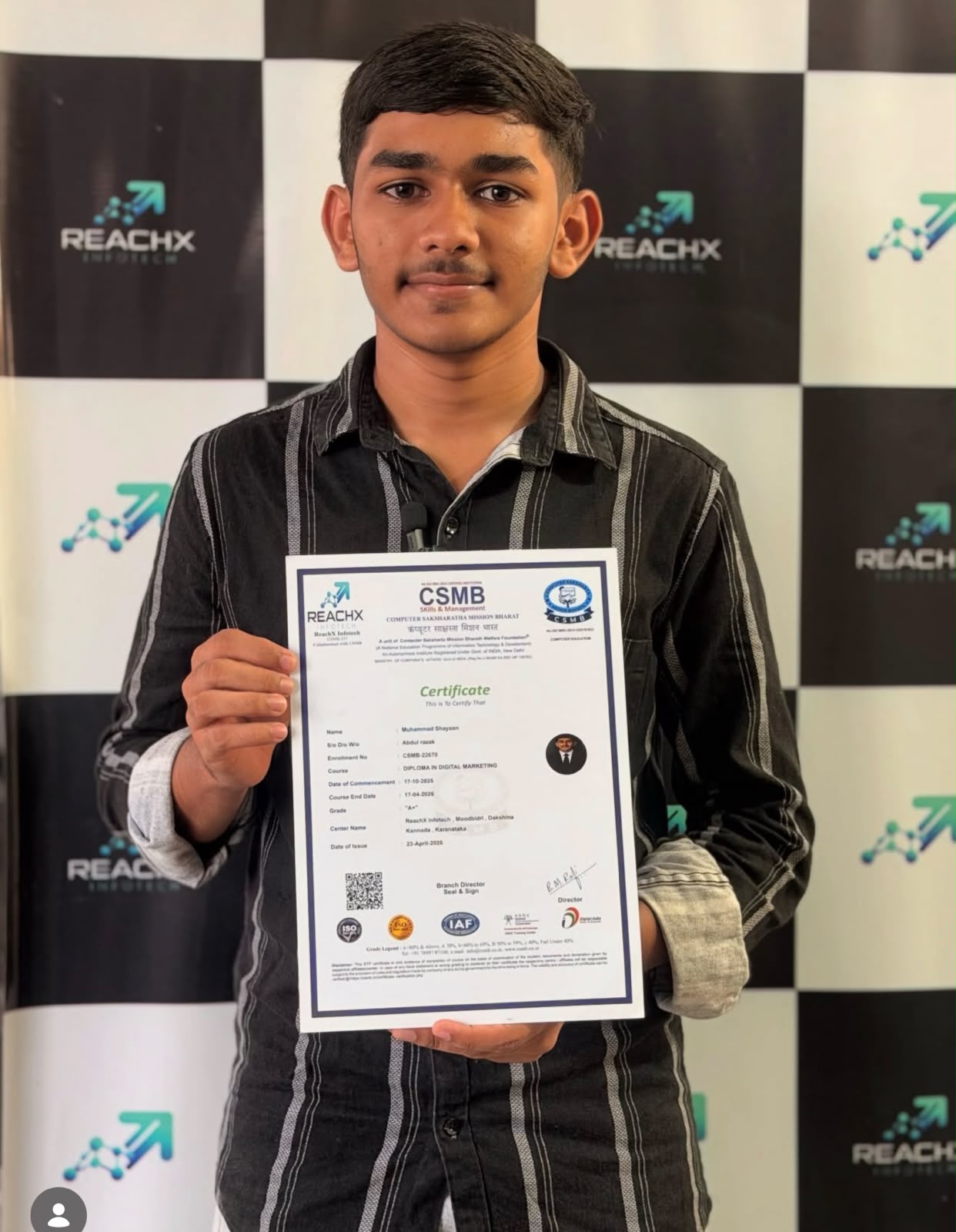 ReachX Student Certification