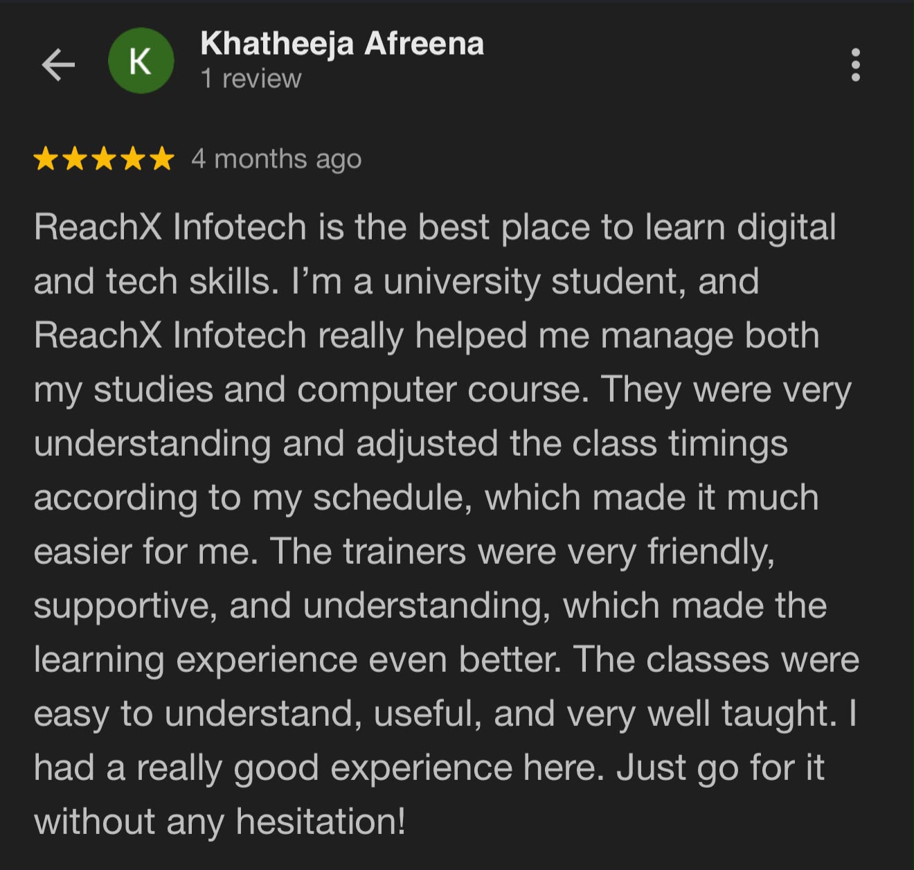 ReachX Student Review